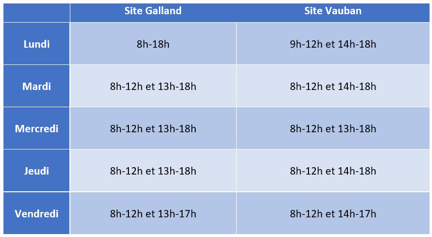 horaire cdi